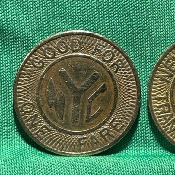 New York City Transit Authority  2 subway transit tokens. 1980s - Picture 1 of 6